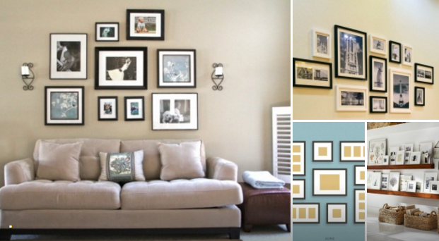 6 idejas, kā pareizi izkārtot fotogrāfijas uz sienas