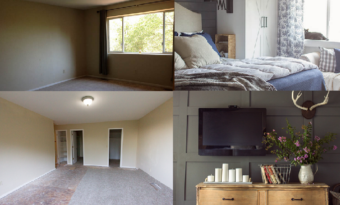 Guļamistabas remonts – pirms un pēc