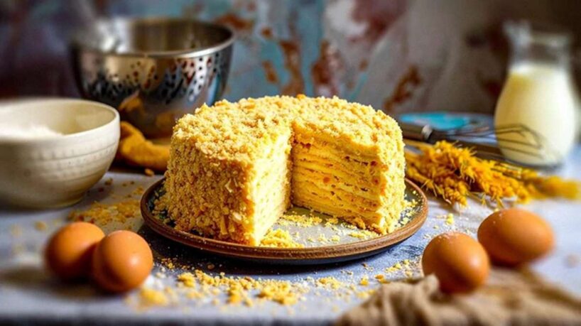 Torte “Plombīrs” bez cepšanas un cepumiem – bērnības garša 15 minūtēs