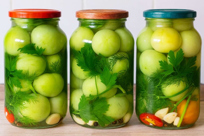 Zaļie tomāti aromātiski gardajā marinādē – gatavoju katru vasaru pēc ģimenes lielā pieprasījuma