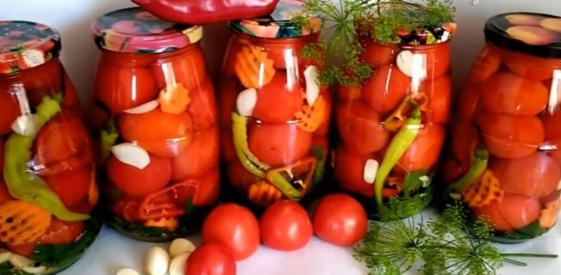 Tomāti ziemai imperatora stilā — 10 burciņas 20 minūtēs, kas pazūd vēl pirms ziemas