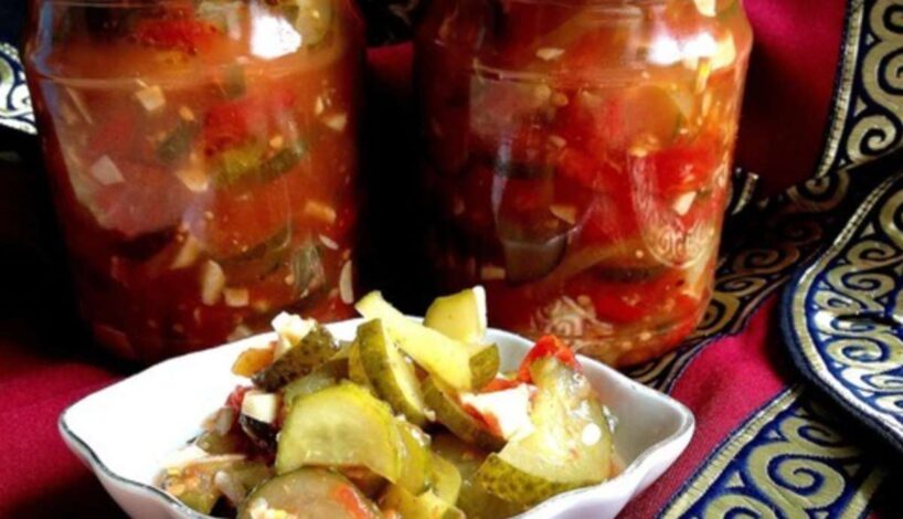 Gurķu salāti ziemai “Gruzīns” – gardi un aromātiski