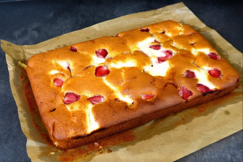 Cepu šo pīrāgu visu gadu — recepte ar krējuma pildījumu, kas lieliski izdodas arī ar saldētām ogām