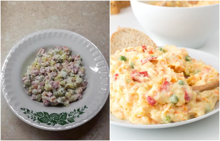 4 receptes ēdieniem, kas pagatavoti no vakardienas Olivjē salātiem un ir garšīgāki par oriģināliem